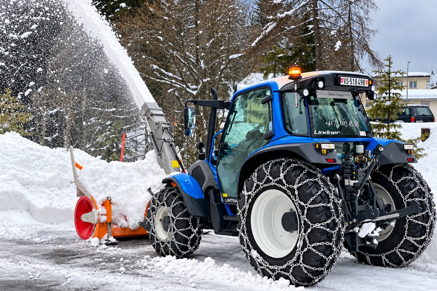 Déblaiement des accès et déneigement à Crans-Montana